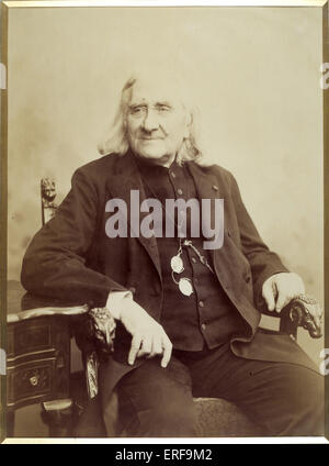 LISZT, Franz. Platz 3/4-Länge, alt - ungarischer Pianist und Komponist. 22. Oktober 1811 - 31. Juli 1886. Stockfoto