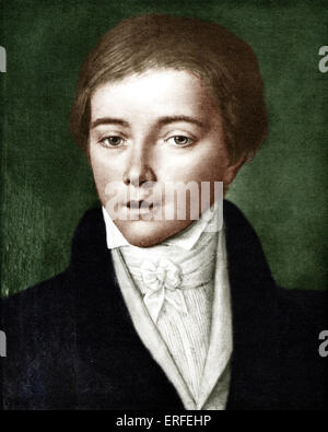 Franz Liszt als junger Mann im Jahre 1830, im Alter von 19. Öl auf Leinwand. Ungarischer Pianist und Komponist. 22. Oktober 1811 - 31. Juli 1886. Stockfoto