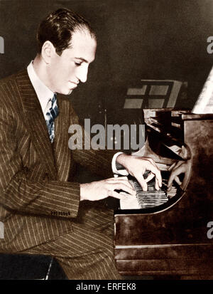 George Gershwin am Klavier. US-amerikanischer Komponist und Pianist; 1898-1937 Stockfoto