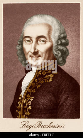 Luigi Boccherini, italienischer Cellist und Komponist 1743-1805. Stockfoto