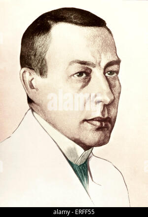 Sergei Rachmaninov Porträt russischer Pianist und Komponist (1873-1943) Künstler nicht bekannt Stockfoto