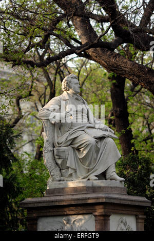Franz Schubert - Denkmal an den österreichischen Komponisten im Stadtpark, Wien, Österreich. 31. Januar 1797 - 19. November 1828. Stockfoto