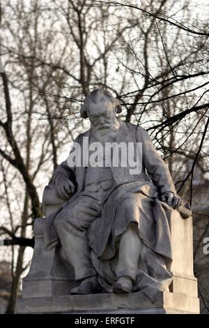 Johannes Brahms - Denkmal des deutschen Komponisten in Karlsplatz, Wien, Österreich. 7. Mai 1833 - 3. April 1897. Stockfoto