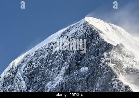 Starke Winde am Eiger-Gipfel, Kleine Scheidegg, Zwitserland Herbst Stockfoto