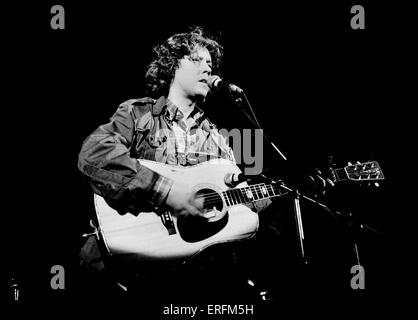 Arlo Guthrie - Porträt der amerikanischen Folk-Sängerin Auftritt in London, 1981. 10. Juli 1947. Wie sein Vater, Woody Guthrie, singt Arlo oft Lieder von Protest gegen soziale Ungerechtigkeit. Auch Komponist & Schauspieler. Wird im Jahr 2007 in die Long Island Music Hall of Fame aufgenommen werden. Stockfoto