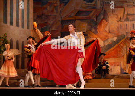 Don Quijote - Artem Shpilevsky mit dem Bolschoi-Ballett am Royal Opera House, Covent Garden, London, UK, 17 Stockfoto