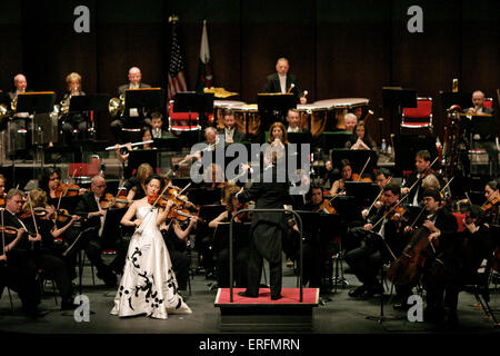 Joan Kwuon - Porträt des amerikanischen Geigers mit dem BBC National Orchestra of Wales, in den USA. Stockfoto