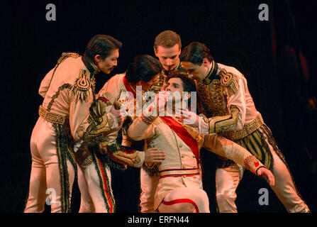 Mayerling - Martin Harvey als "Kronprinz Rudolf von Österreich-Ungarn" und Zachary Faruque, Valeri Hristov, Kenta Kura, Ernst Stockfoto