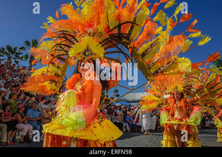 Fasching-Karneval. Puerto De La Cruz. Teneriffa. Spanien. Stockfoto