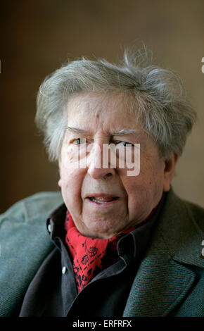 Henri Dutilleux - französischer Komponist, B. 22 January1916. Porträt, die während der Cardiff entdecken Dutilleux Festival 2008 im Hilton Hotel, Cardiff Stockfoto