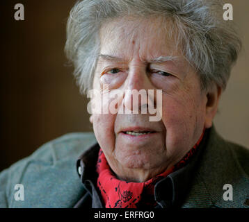 Henri Dutilleux - französischer Komponist, B. 22 January1916. Porträt, die während der Cardiff entdecken Dutilleux Festival 2008 im Hilton Hotel, Cardiff Stockfoto