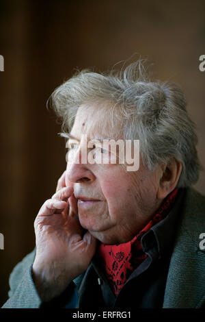 Henri Dutilleux - französischer Komponist, B. 22 January1916. Porträt, die während der Cardiff entdecken Dutilleux Festival 2008 im Hilton Hotel, Cardiff Stockfoto