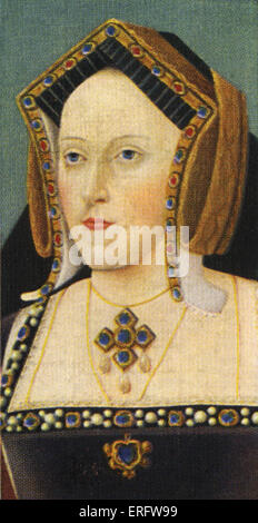 Porträt der Katharina von Aragón (1485-1536). Katharina heiratete Arthur, Henry VIII älterer Bruder in1501, starb aber fünf Stockfoto