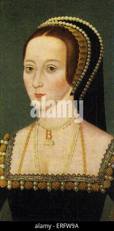 Anne Boleyn Porträt (1507-1536). Anne Boleyn war die zweite Frau von Heinrich VIII. Schon war zu ihm, vor seinem verheiratet Stockfoto