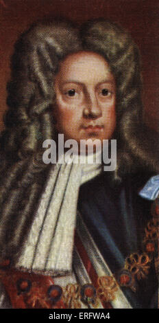 King George ich Porträt (Reigned 1714-1727). George war der Urenkel von König James ich und schaffte es, erfolgreich beenden Stockfoto