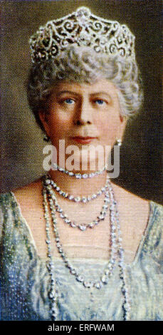 Queen Sie Mary von Teck Portrait (1867-1953). Queen Mary von Teck heiratete George V im Jahre 1893. Grundlage der von Zigarettenkarten des Spielers Stockfoto