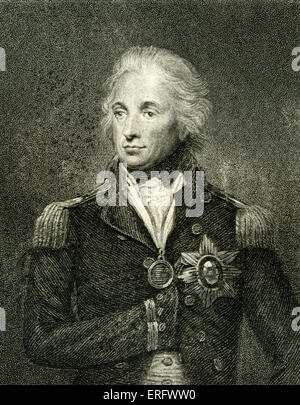 Lord Horatio Nelson, 1. Viscount Nelson (1758-1805) war ein britischer Admiral berühmt für seine Teilnahme an den napoleonischen Stockfoto