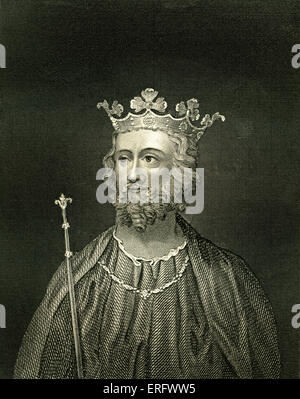 Edward II, (1284 – 1327) von Caernarfon, war König von England von 1307 bis er im Januar 1327 abgesetzt wurde. Er starb inhaftiert Stockfoto