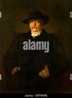 Graf Otto von Bismarck Portraitby Franz von Lenbach. Preußisch-deutscher Staatsmann und leitete erste Bundeskanzler der Stockfoto