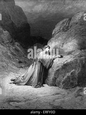 Mary Magdalene, den reuigen Sünder. 19. Jahrhundert Gravur von Gustave Dore, 1832-1883. Stockfoto