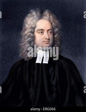 Jonathan Swift - Anglo Irish Geistlicher, Dekan von St. Patric's, Dublin, Satiriker und Essayist: 30. November 1667-19 Oktober Stockfoto