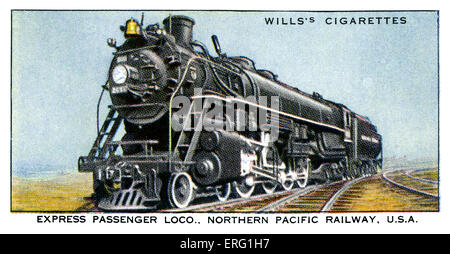 American Express Lok. 1930er Jahren äußern Sie Passagier Lokomotiven der Northern Pacific Railway. 4-8-4, 173-Tonne-Motor Stockfoto
