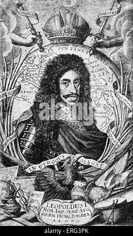 Leopold I, Heiliger römischer Empoeror 9. Juni 1640 - 5. Mai 1705. Stockfoto
