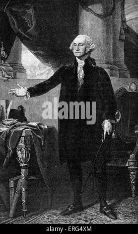 George Washington, 22. Februar 1732 (11. Februar 1731) – 14. Dezember 1799. Erster Präsident der Vereinigten Staaten von 1789 Stockfoto