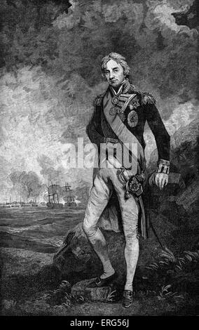 Lord Horatio Nelson, 1. Viscount Nelson (1758-1805) war ein britischer Admiral berühmt für seine Teilnahme an den napoleonischen Stockfoto