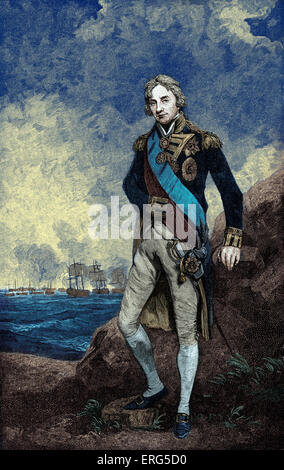 Lord Horatio Nelson, 1. Viscount Nelson (1758-1805) war ein britischer Admiral berühmt für seine Teilnahme an den napoleonischen Stockfoto