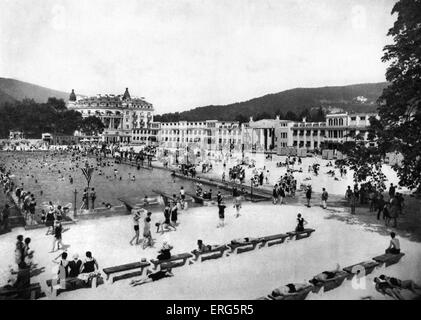 Beheizten Strandbad ("Bad"), Baden, Österreich. der 1920er Jahre. Stockfoto