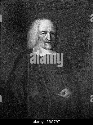 Thomas Hobbes, nach das originale-Portrait von John Michael Wright in der National Portrait Gallery, London statt. Englisch Stockfoto