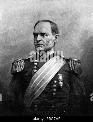 William Tecumseh Sherman, nach einem Foto. Amerikanischen Union Armeegeneral, 8. Februar 1820 – 14. Februar 1891. American Civil Stockfoto