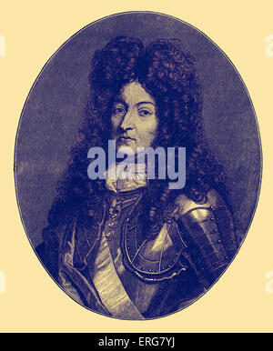 Ludwig XIV. von Frankreich, Porträt. Bekannt als der Sonnenkönig (le Roi Soleil), regierte von 1643 bis zu seinem Tod im Jahre 1715.  B. September Stockfoto