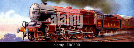 London, Midland and Scottish Railway - Royal Scot Dampfmaschine von A.H. Browne. Britische Eisenbahngesellschaft gegründet im Jahre 1923 unter Eisenbahngesetz von 1921. Stockfoto