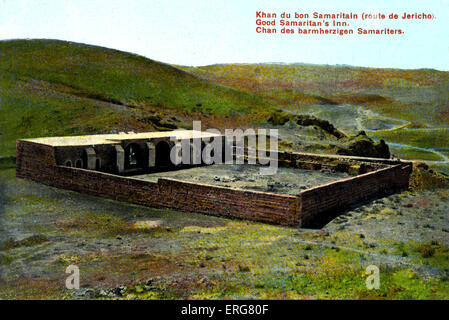 Barmherzige Samariter Inn, auf der Straße zwischen Jerusalem und Jericho.  Gasthaus im Gleichnis vom barmherzigen Samariter aus dachte das Stockfoto