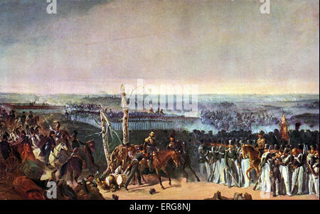 Schlacht von Borodino - französische Invasion in Russland. 7. September 1812. Teil von Napoleons Russlandfeldzug.  Größten und blutigsten Stockfoto