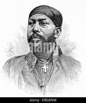 Menelik II., Kaiser von Abessinien, 1889-1913. Getauft als Sahle Maryam, b. 17. August 1844 - d. 12. Dezember 1913. Stockfoto