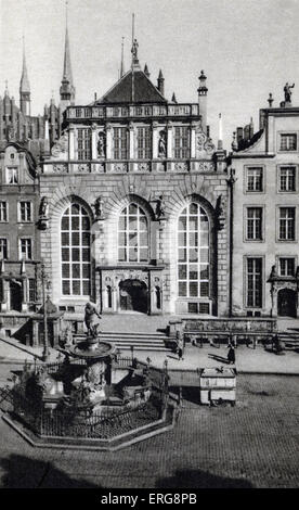 Artushof (Artushof), Danzig, Polen (auf Deutsch: Danzig). Historischen Treffpunkt für Kaufleute. Stockfoto