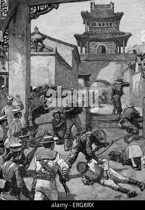 Der Krieg in China: die Kämpfe in Tientsin, 1900 Stockfoto