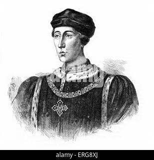 Henry VI von England, regierte als König von England von 1422-1461 und von 1470-1471, und bestritten König von Frankreich aus Stockfoto