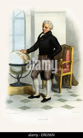 Pierre-Simon Laplace. Französischer Mathematiker und Astronom. 1749-1827. Kupferstich von Louis Jean Desire Delaistre.c.1847 Stockfoto