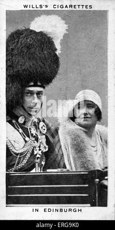 König George VI und Königin Elizabeth (dann Herzog und Herzogin von York) bei der Eröffnung des General-Assambly der Kirche Stockfoto