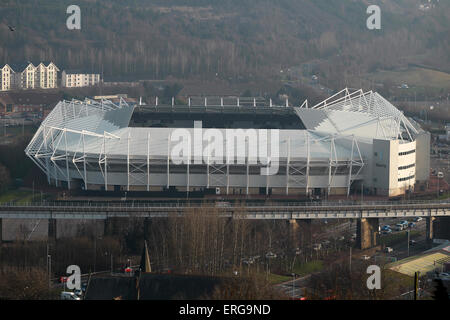 Das Liberty Stadium, Heimat von Swansea City Association Football Club und der Fischadler Rugby-Team. Stockfoto