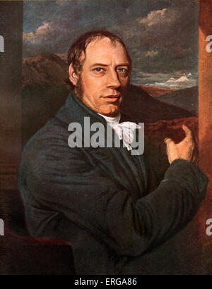 Richard Trevithick - britischer Erfinder und Bergbauingenieur (13. April 1771 – 22. April 1833). Nach Gemälde von J. Linnell, 1816. Stockfoto