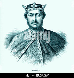 Richard I von England, regierte von 6 Juli 1189. Christlichen Kommandant während des dritten Kreuzzuges. 8 September 1157 – 6 April 1199. Stockfoto