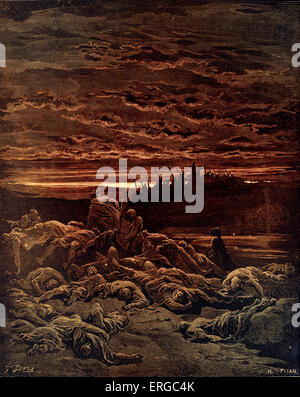 "Tod der Söhne des Jerubbaall" Gravur von Gustave Doré (1832-1883). Buch der Richter, Kapitel 9 Vers 5. " Er (Abimelech) Stockfoto