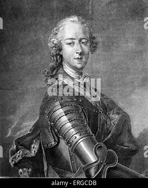 Prinz Charles Edward Stuart - nach dem Portrait von Barett, 1748. Auch bekannt als "Bonnie Prince Charlie" und die "Young Stockfoto