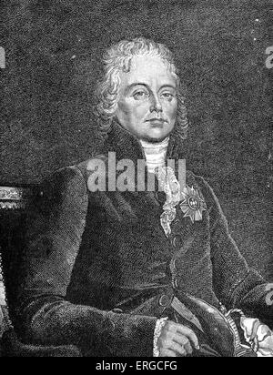 Charles Maurice de Talleyrand-Périgord - nach dem Porträt von Gerard. Französischer Diplomat und 1. Sovereign Prince de Bénévent: Stockfoto