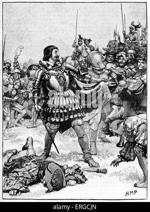 Schlacht von Pavia: Kapitulation von Francis I von Frankreich.   Am Morgen des 24 Februar 1525 kämpfte zwischen den Kräften des Heiligen Stockfoto